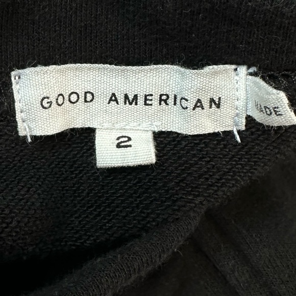 Good American Terry Corset Crewneck Black sz 2 / Medium - Picture 5 of 6